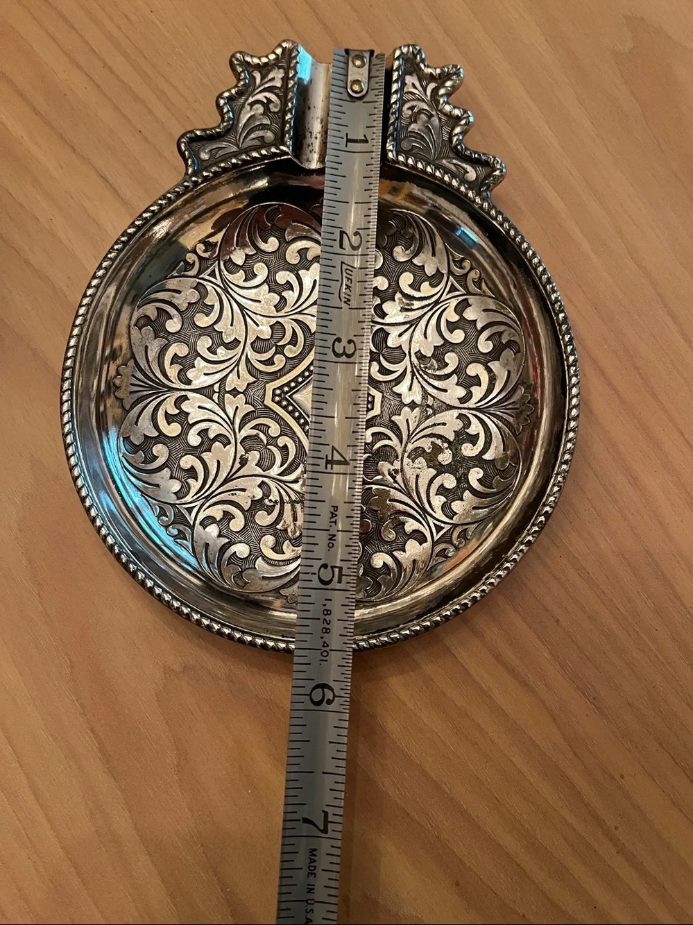 Silver plated Embossed Floral  Tray